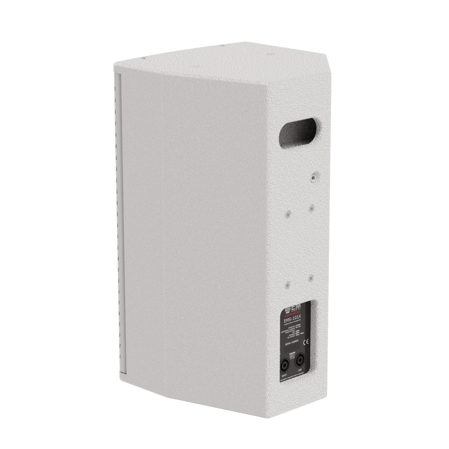 Rear of EM Acoustics EMS-101X White
