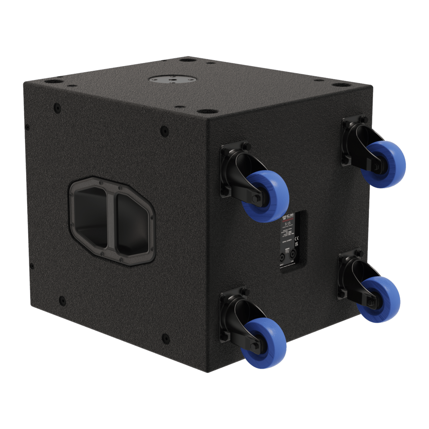 Rear of EM Acoustics S-15 Subwoofer Black